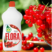 Средство для мытья посуды «FLORA» Красная смородина